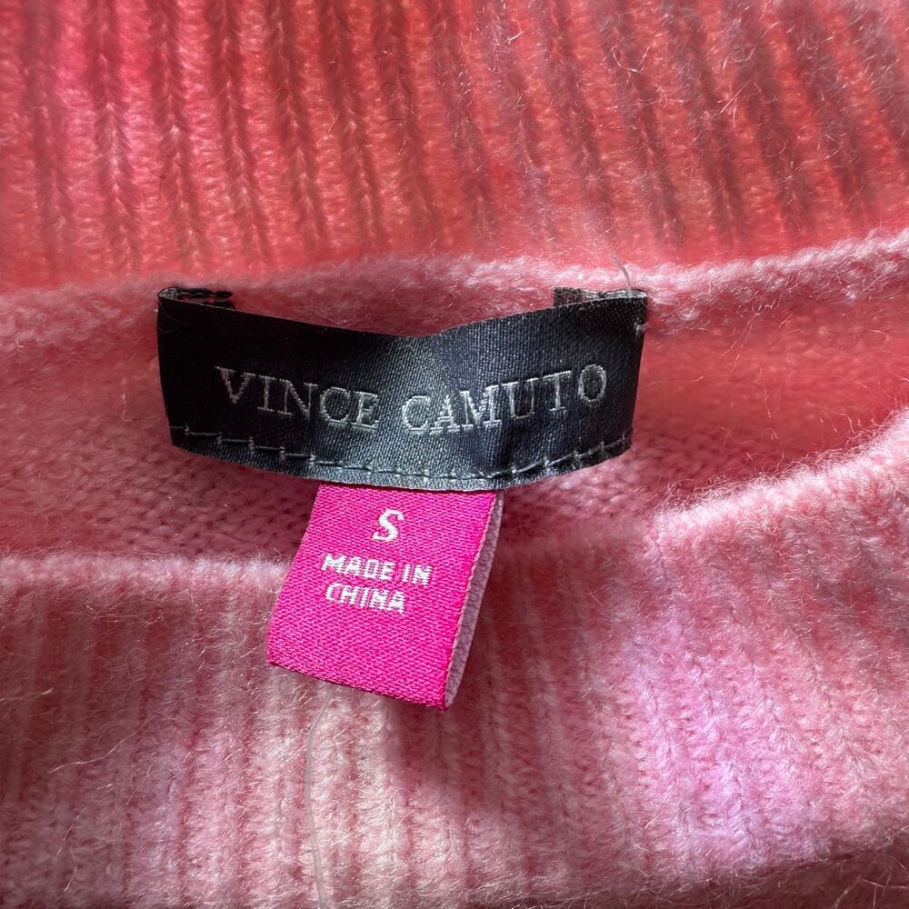 NWT Vince Camuto Heart Intarsia Crewneck Pullover Sweater Valentine Pink - Picture 8 of 12